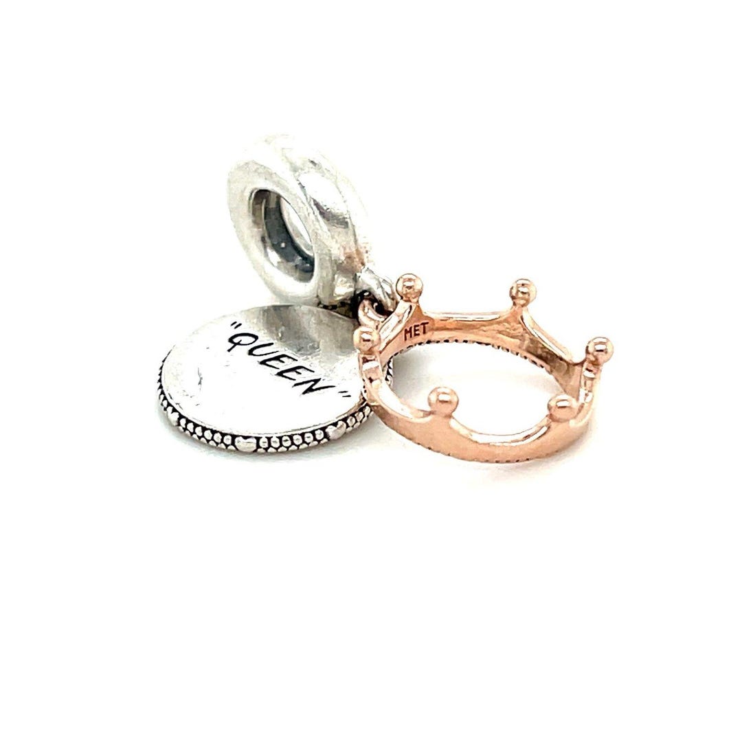 Pandora Two-tone Queen Dangle Charm - Etsy