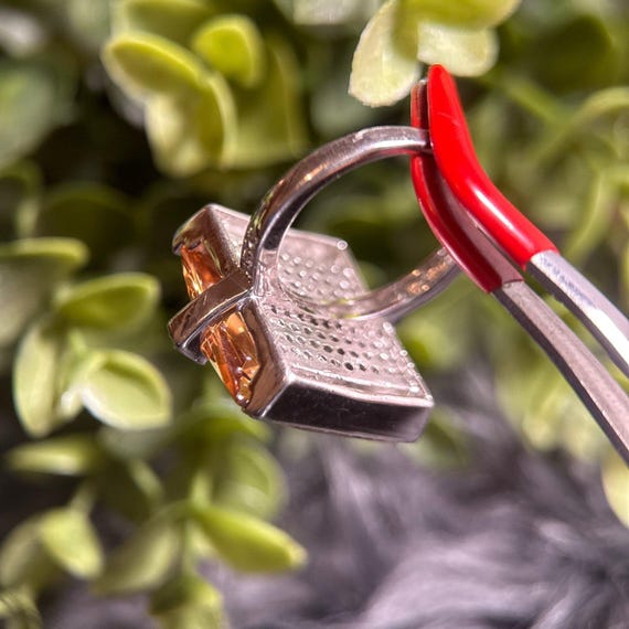 Silver 925 Large Stone Ring - image 6