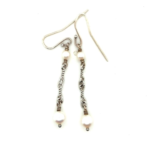 James Avery Sterling Silver Pearl Dangle Earrings Retired Avery 925 Drop