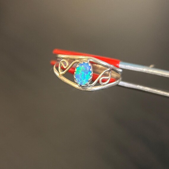 Silver 925 Delicate Opal Ring - image 4