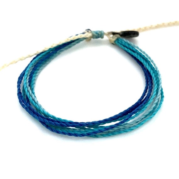 Pura Vida Dark/Light Blue Strand Bracelet
