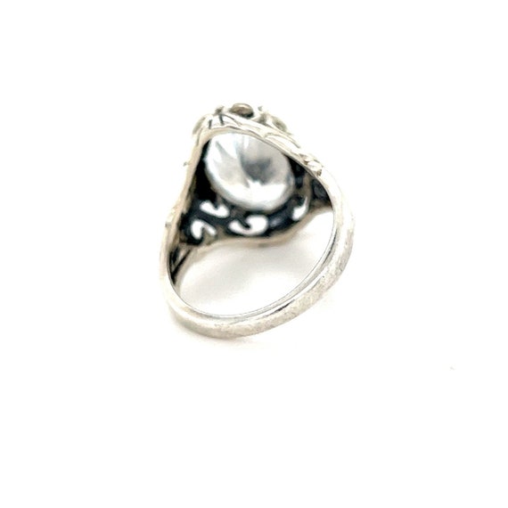 Large Zircon Sterling Silver Ring - image 8