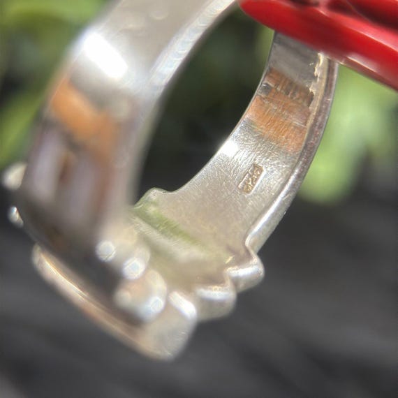 Silver 925 MOP/Abalone Ring - image 6