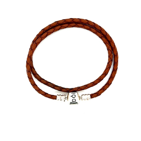 Pandora Brown Double Cord Leather Bracelet - image 2