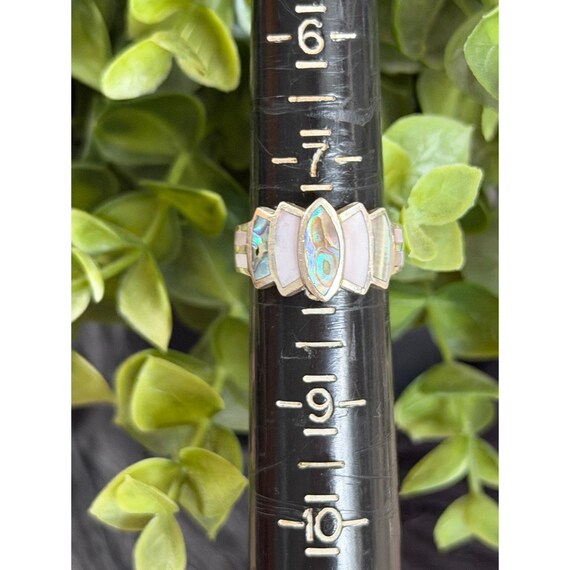 Silver 925 MOP/Abalone Ring - image 9