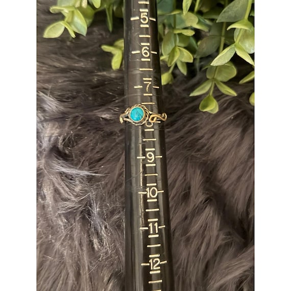 925 Silver Small Turquoise Ring - image 10