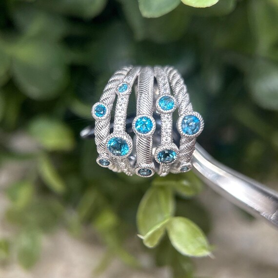 Judith Ripka 925 Topaz Ring - image 2