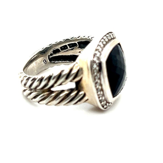 D.Y. 925 Onyx/Diamonds Albion Ring (11mm) - image 5