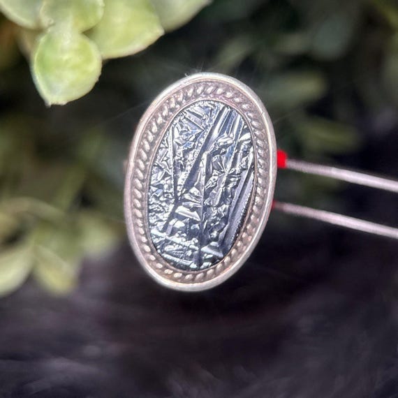 Silver 925 Black Stone Ring - image 2