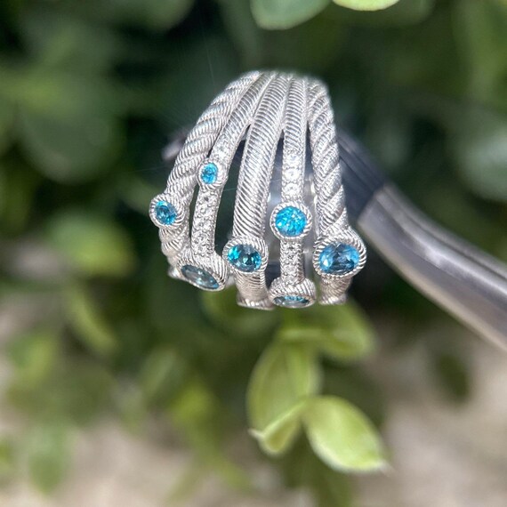 Judith Ripka 925 Topaz Ring - image 4