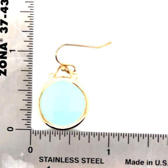 Green Round Stone Earrings - image 4