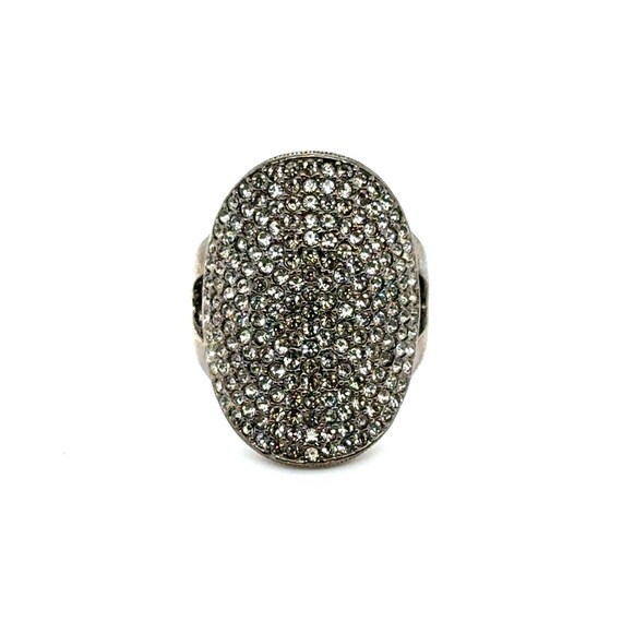 Black Rhinestones Statement Ring - image 1