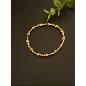 Enewton Classic Gold Beaded Stretch Bracelet for Women immagine 2