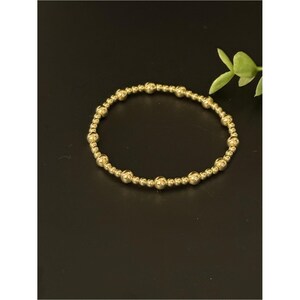 Enewton Classic Gold Beaded Stretch Bracelet for Women immagine 3