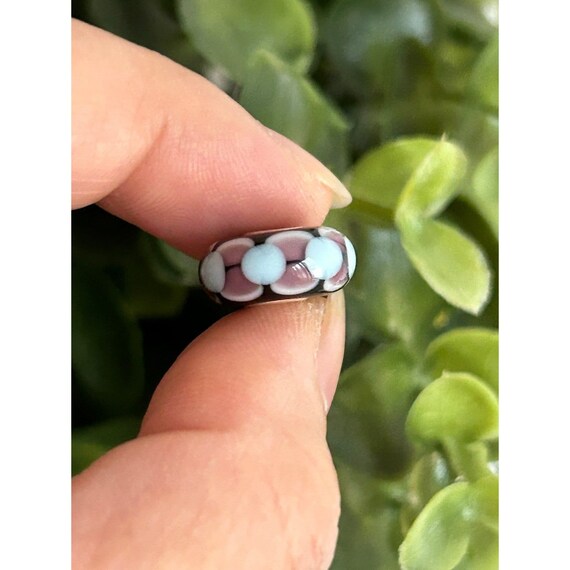 Trollbeads Blue/purple Flower Glass Bead - Etsy