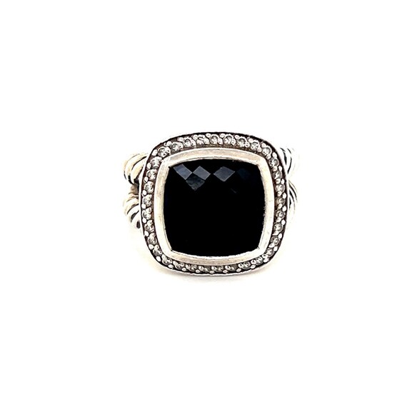 D.Y. 925 Onyx/Diamonds Albion Ring (11mm) - image 1