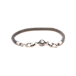 Brighton Silver-Tone Woven Bracelet with Crystal Accent image 1