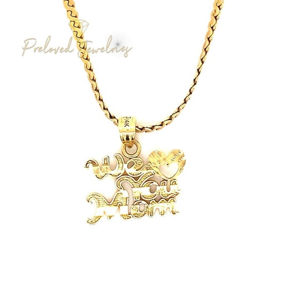 14k  We Love You Mom Necklace