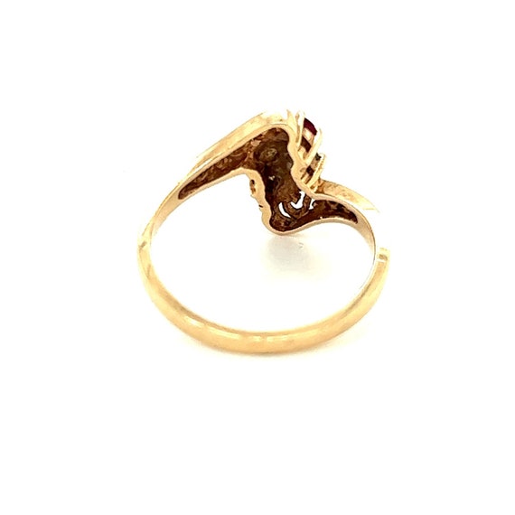 10k Gold 4-Gems Ring - image 5