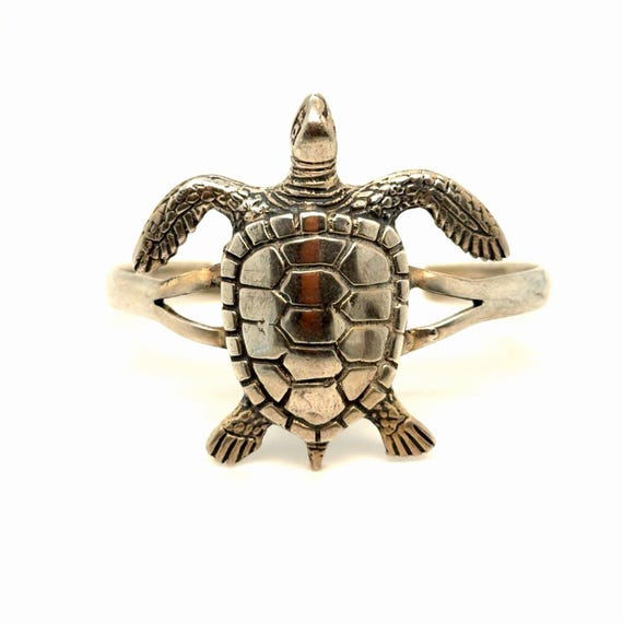 Lovely Silver Tortoise Cuff - image 1