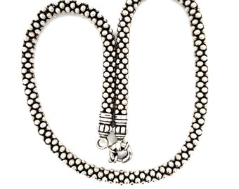 Vintage Lagos Caviar Necklace Heart 925 Silver Mothers Day