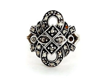 Sterling Silver 925 Marcasites Vintage Ring