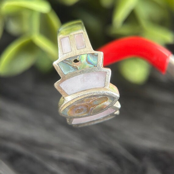 Silver 925 MOP/Abalone Ring - image 3