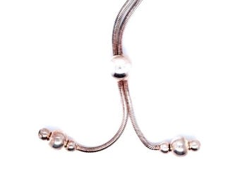 Sterling Silver 925 Polished Beads Necklace