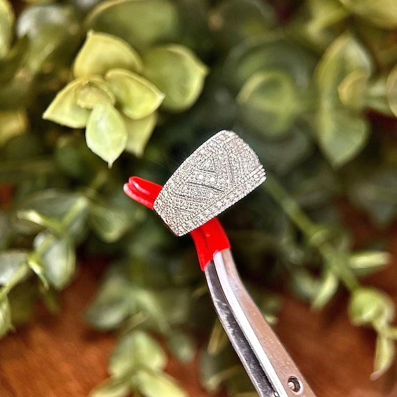 925 Silver Diamond Dome Ring - image 4