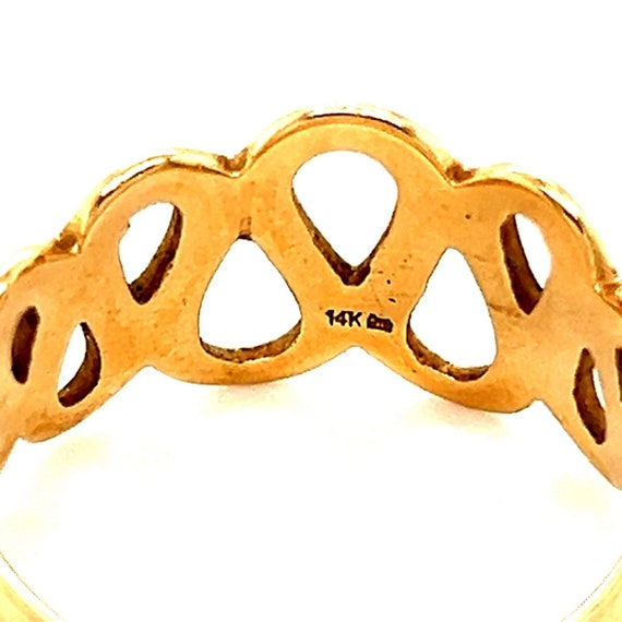 Ladies 14k Yellow Gold Ring - image 3