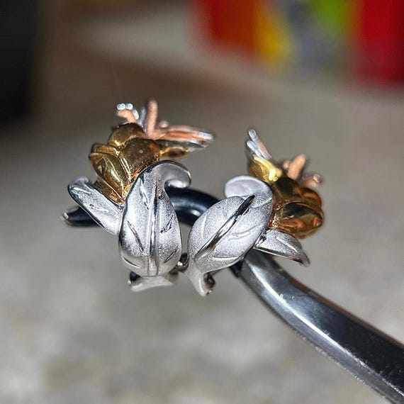 925 Tulip Flower Earrings View 4