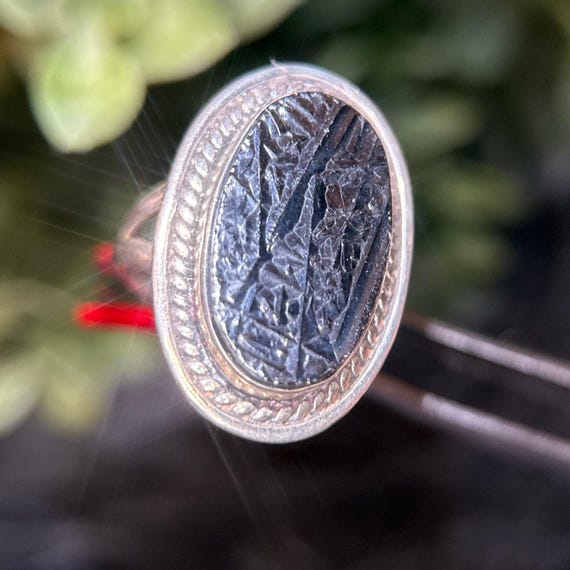Silver 925 Black Stone Ring - image 4