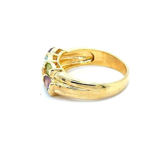 Gold Colored Multi-Stones Ring - image 4