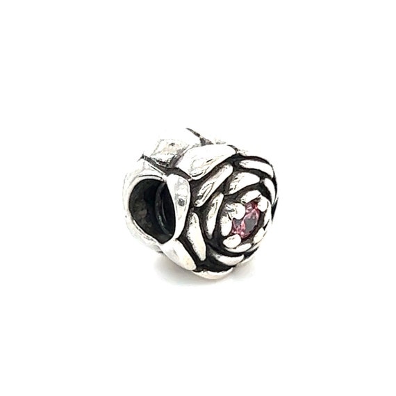 Pandora Pink Cz Blooming Rose Charm - image 3