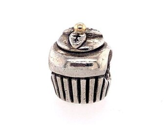 Pandora Two-Tone Cupcake Charm