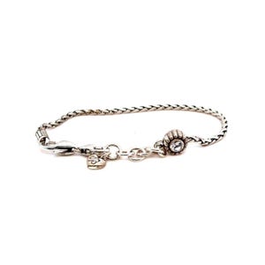 Brighton Silver-Tone Chain Bracelet with Clear Crystal Accent Bild 1