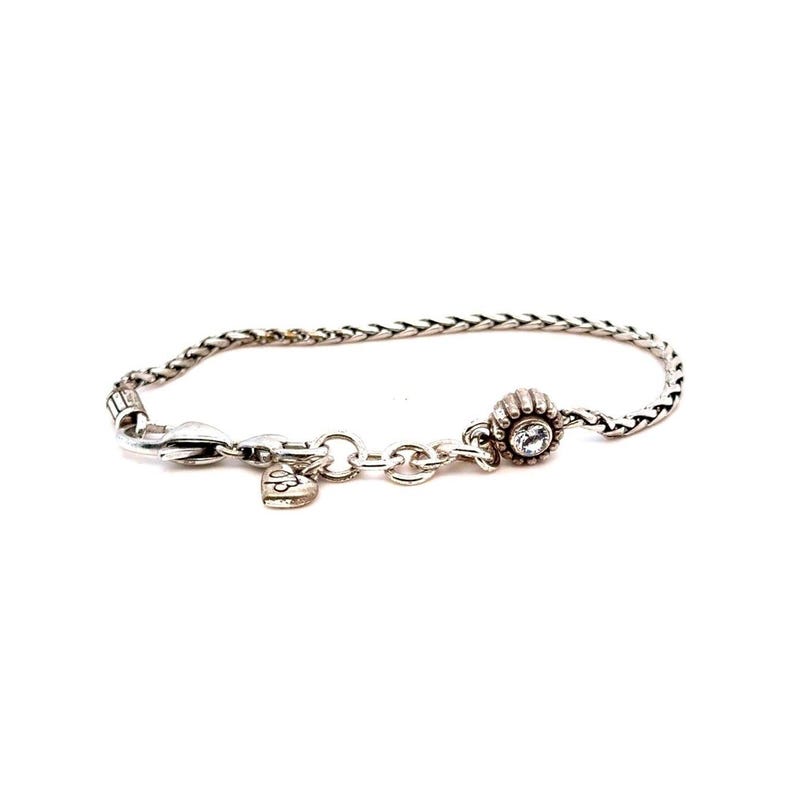 Brighton Silver-Tone Chain Bracelet with Clear Crystal Accent Bild 1