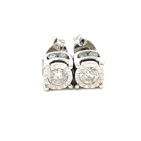 14k WG Diamond Stud Earrings