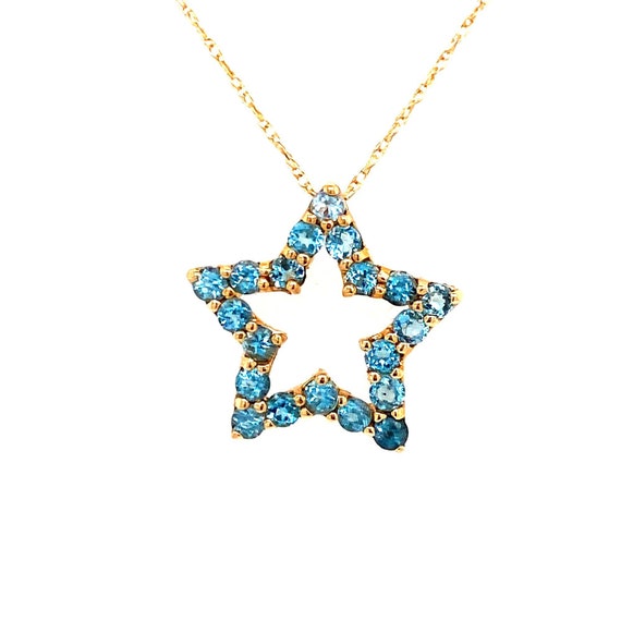 10k Topaz Star Necklace