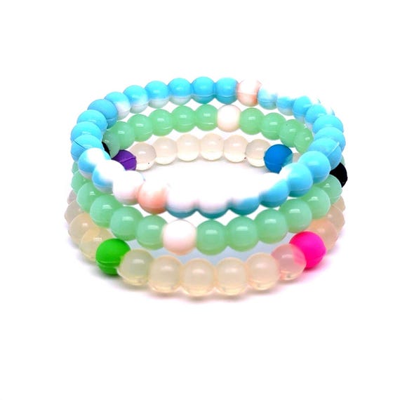 3 Silicon Beaded Bracelets - image 1