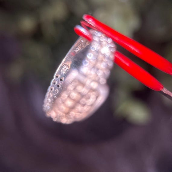 Silver 925 Buckle Mesh Ring - image 4