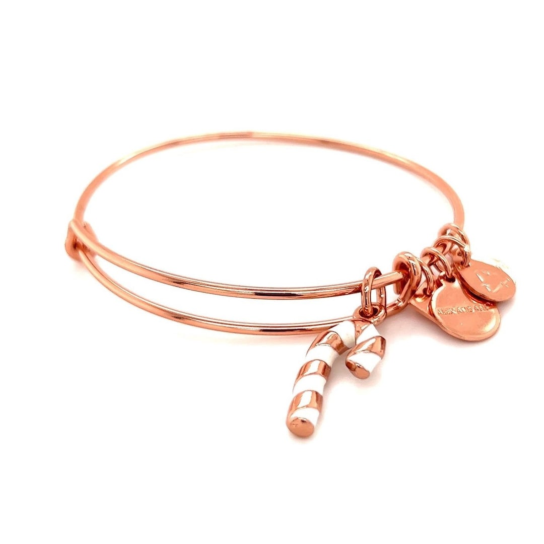 Alex Ani Candy Cane Rose Gold Bracelet Etsy