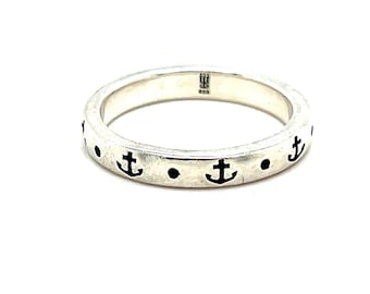 Retired James Avery Anchor Band Ring