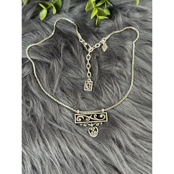 Brighton Rectangle with Heart Dangle Necklace - image 3
