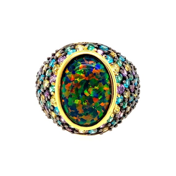 925 Black Opal/Gemstones Ring