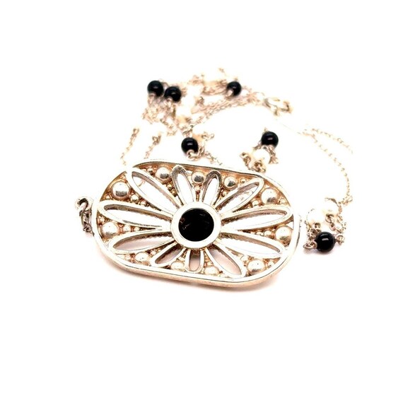 Tiffany & Co. Pearl  Onyx Ziegfeld Daisy Necklace View 3