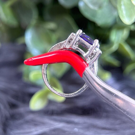 Silver Plated Amethyst Ring - image 5