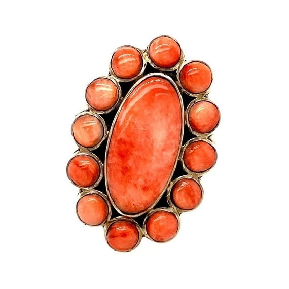 Sterling Pink Gems Ring - image 1