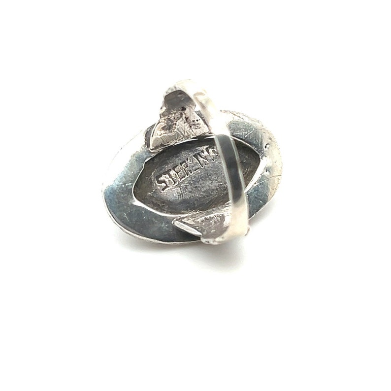 Sterling Silver Green Stone Ring image 3