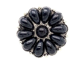 Black Flower Ring